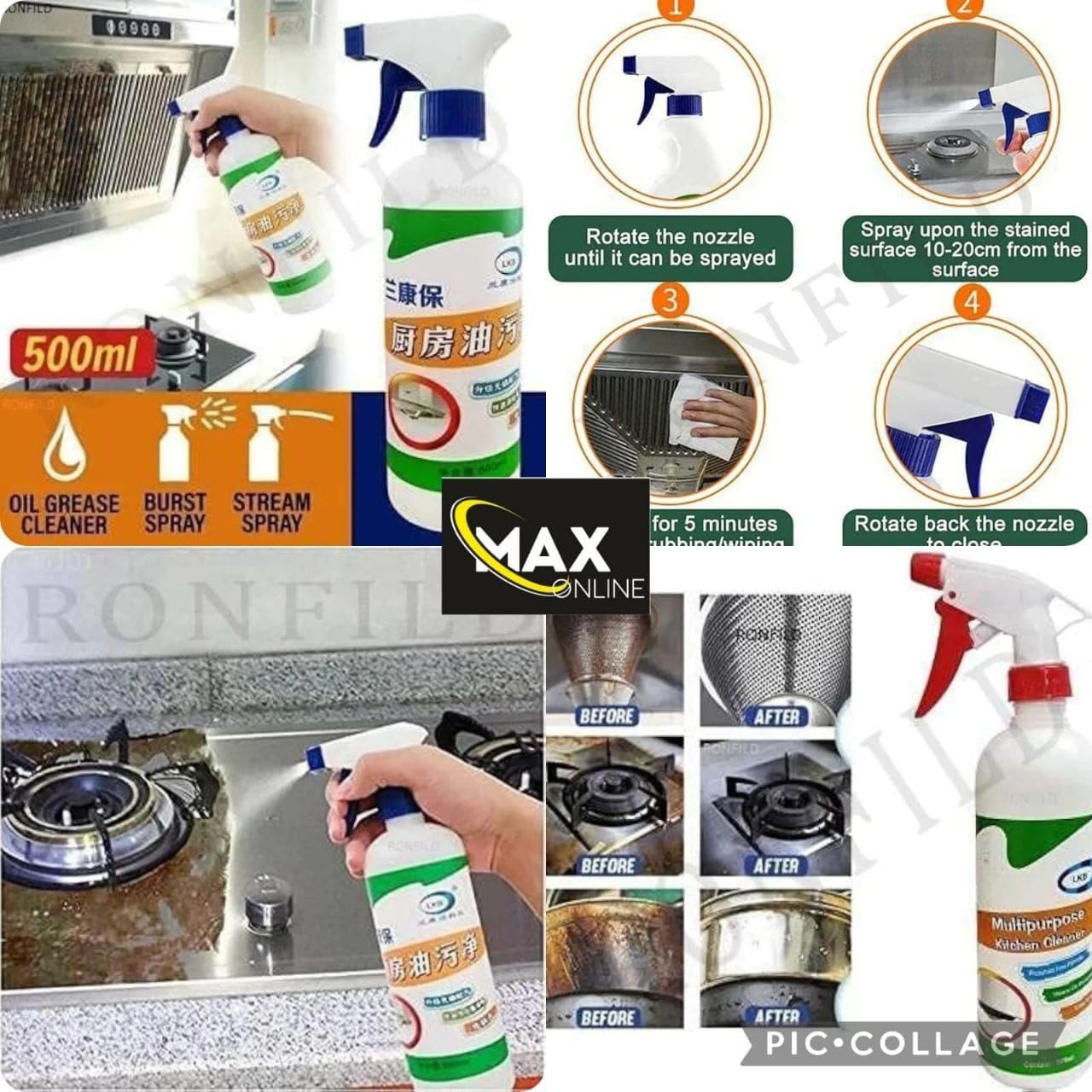 Max Cleaning Spray Bottle